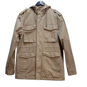 Cotton On Utility Supply Co Hooded Field Jacket  Medium Khaki Military Parka